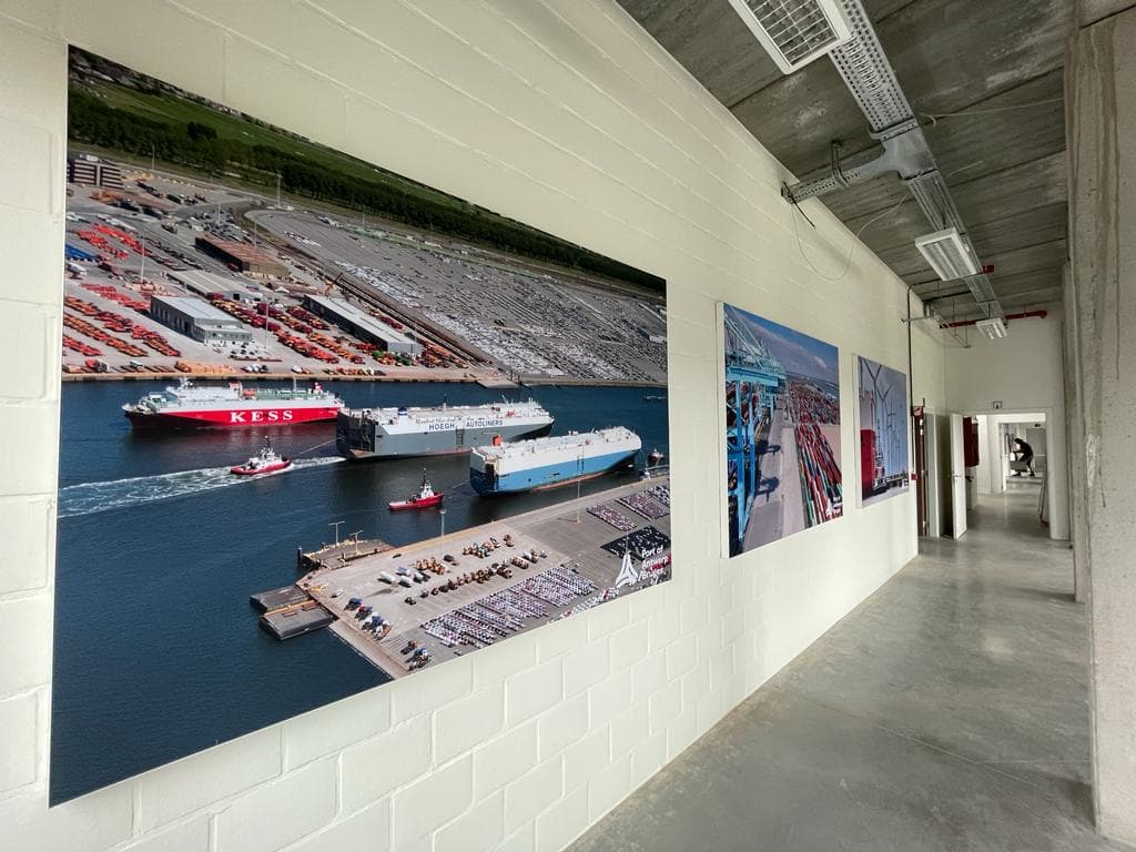 Akoestische fotopanelen Haven van Zeebrugge