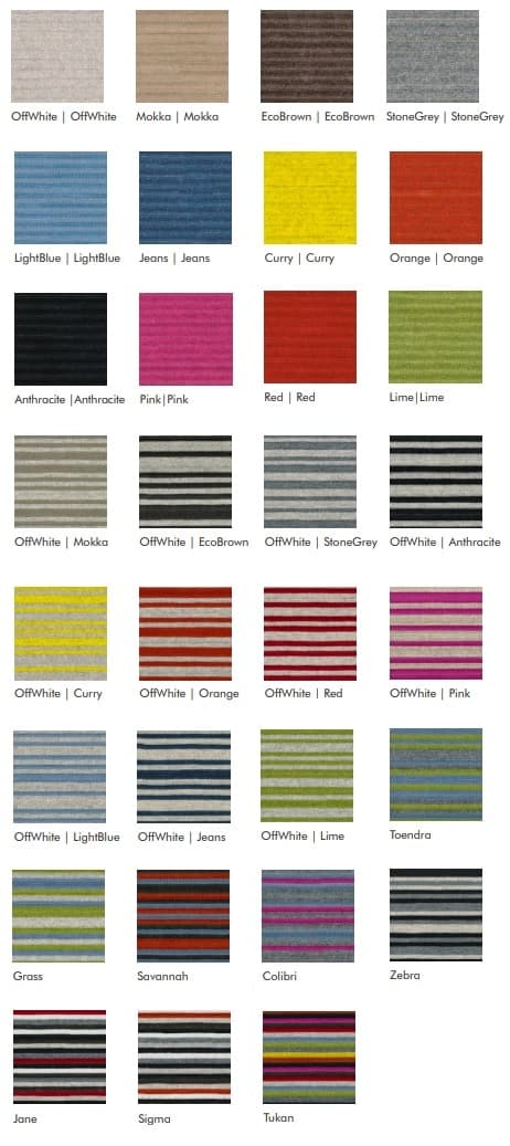 Sliced BuzziFelt kleuren