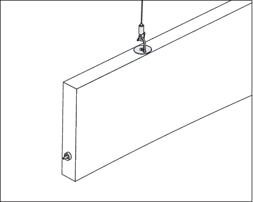 Solo baffle kabelhanger